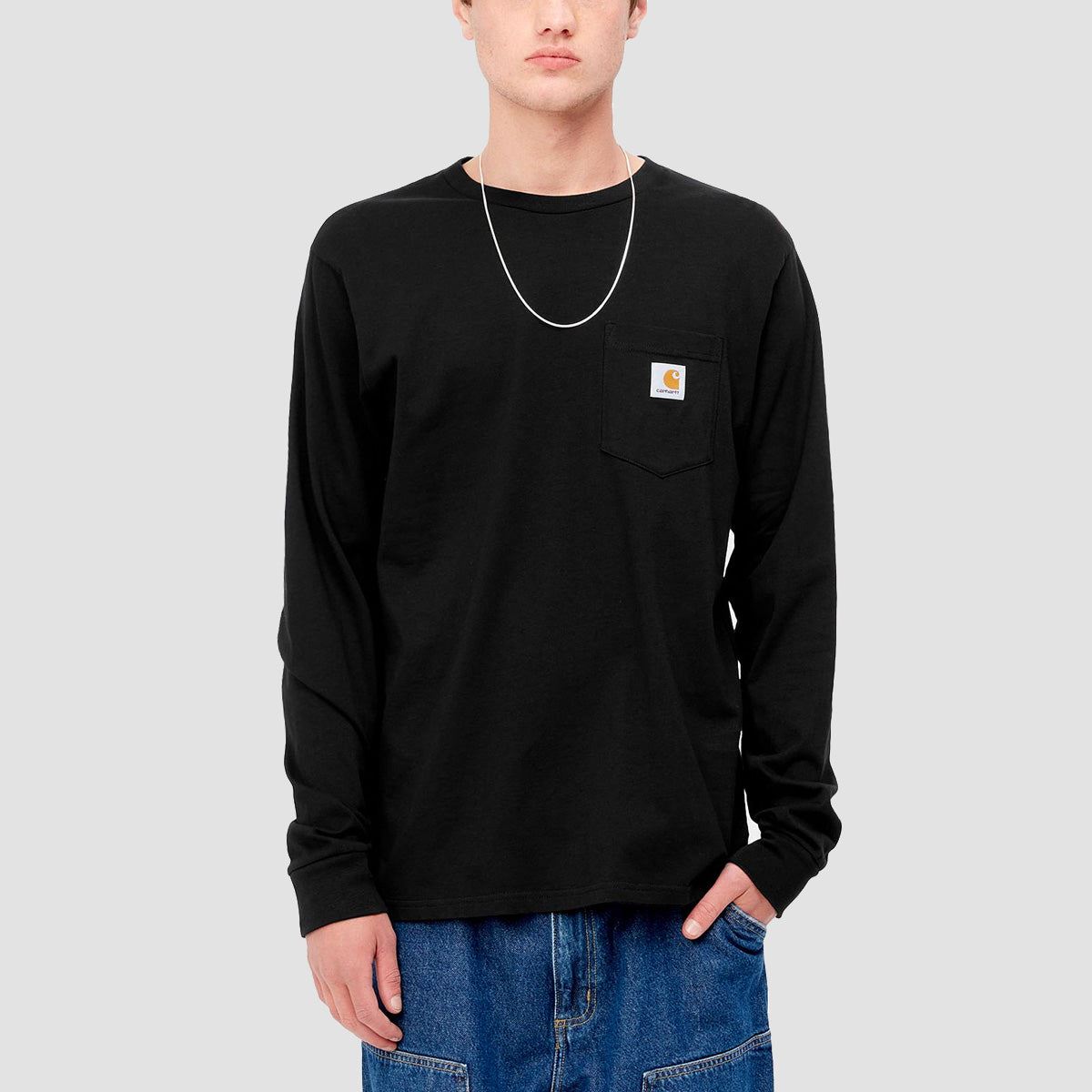 Carhartt WIP Pocket Longsleeve T-Shirt Black
