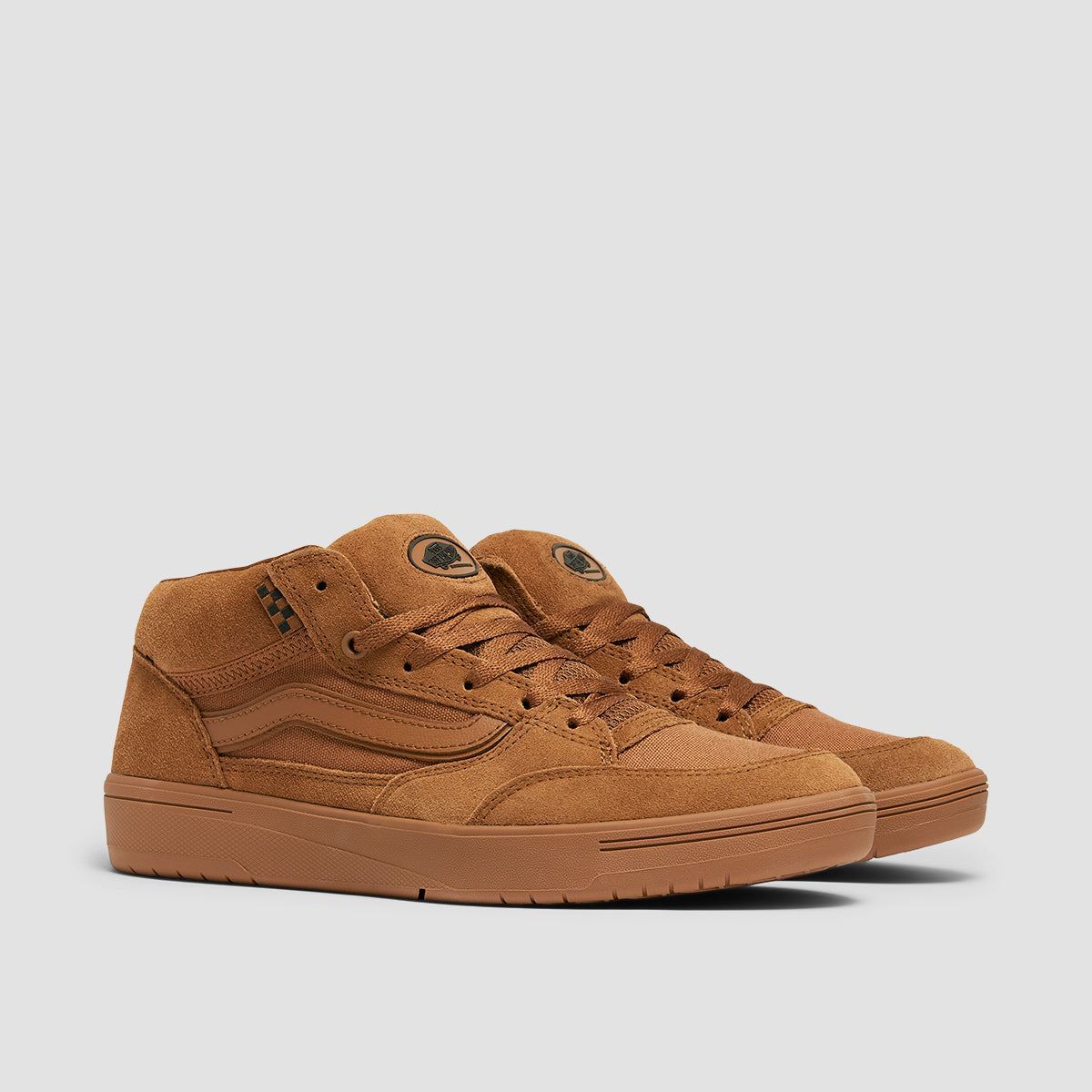 Vans Skate Zahba Mid Top Shoes - Brown/Gum