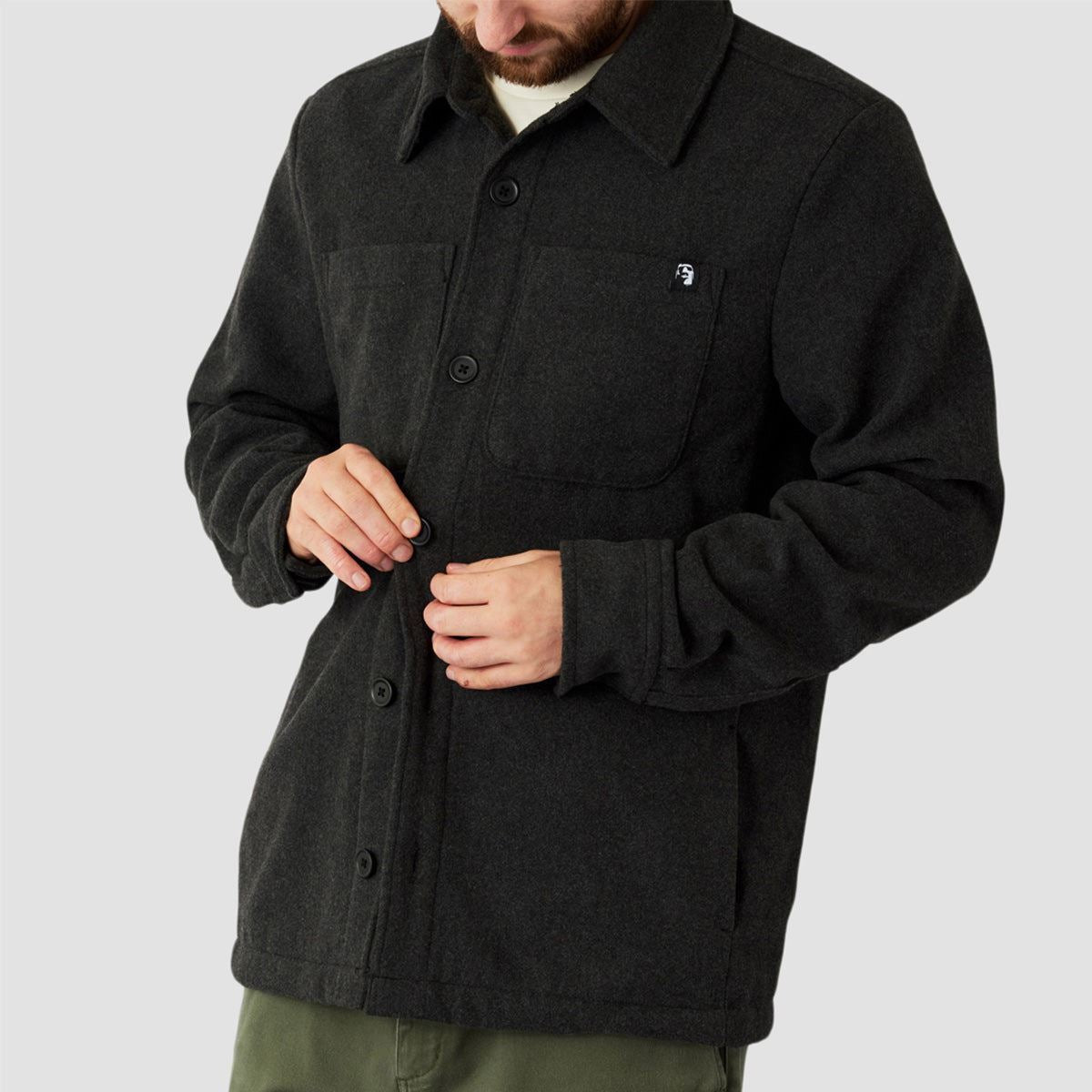 Heathen Sonacy Shirt Jacket Dark Sky Grey