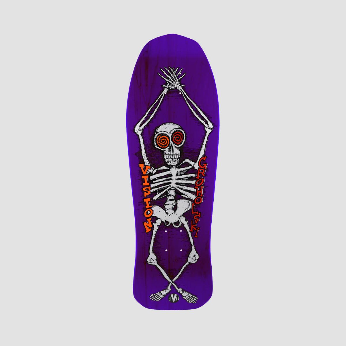 Vision Groholski Skeleton Modern Concave Skateboard Deck Purple Stain - 10"