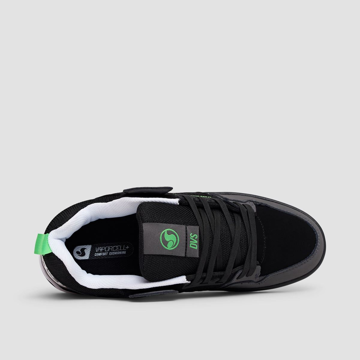 DVS Comanche 2.0+ Shoes - Black/Charcoal/Lime Nubuck