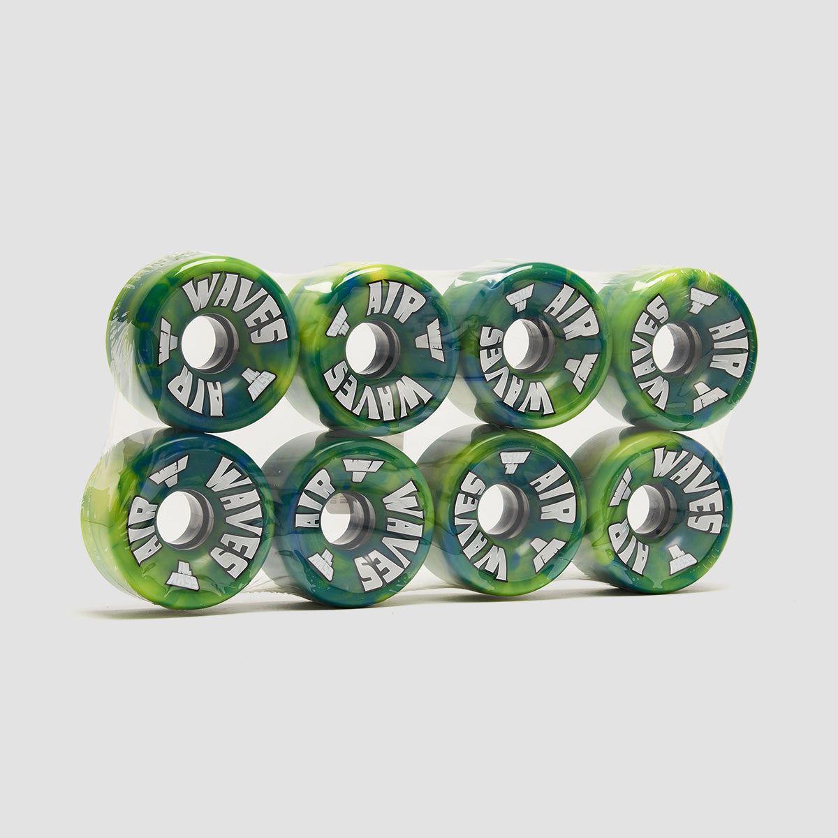 Air Waves USA 78a Quad Wheels x8 Blue/Yellow Swirl
