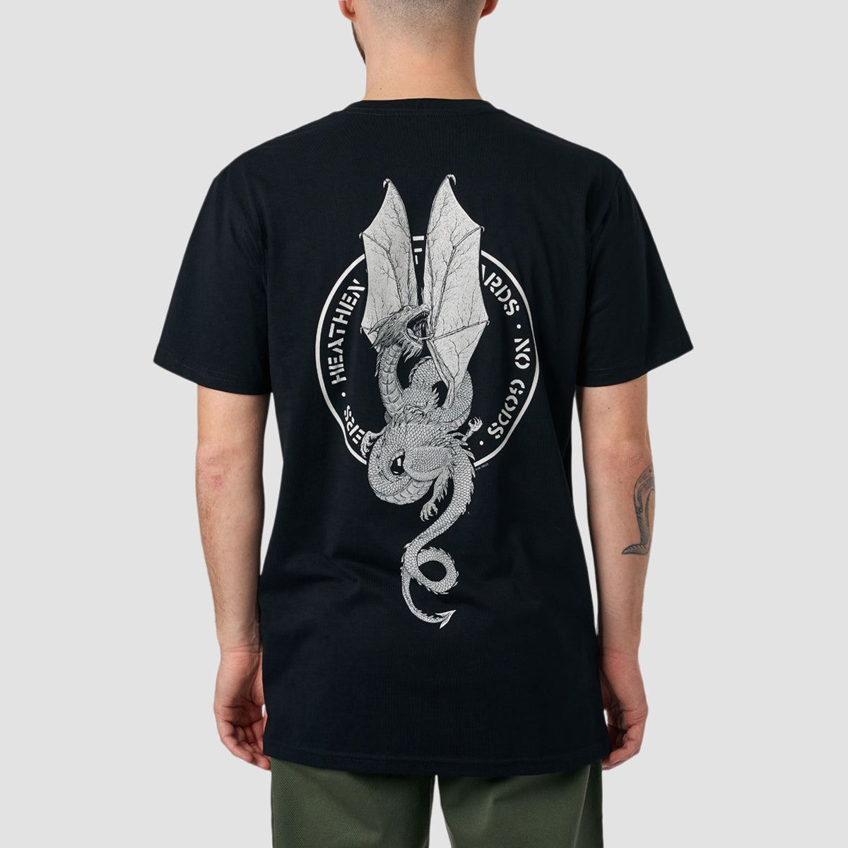 Heathen Devine Dragon T-Shirt Black