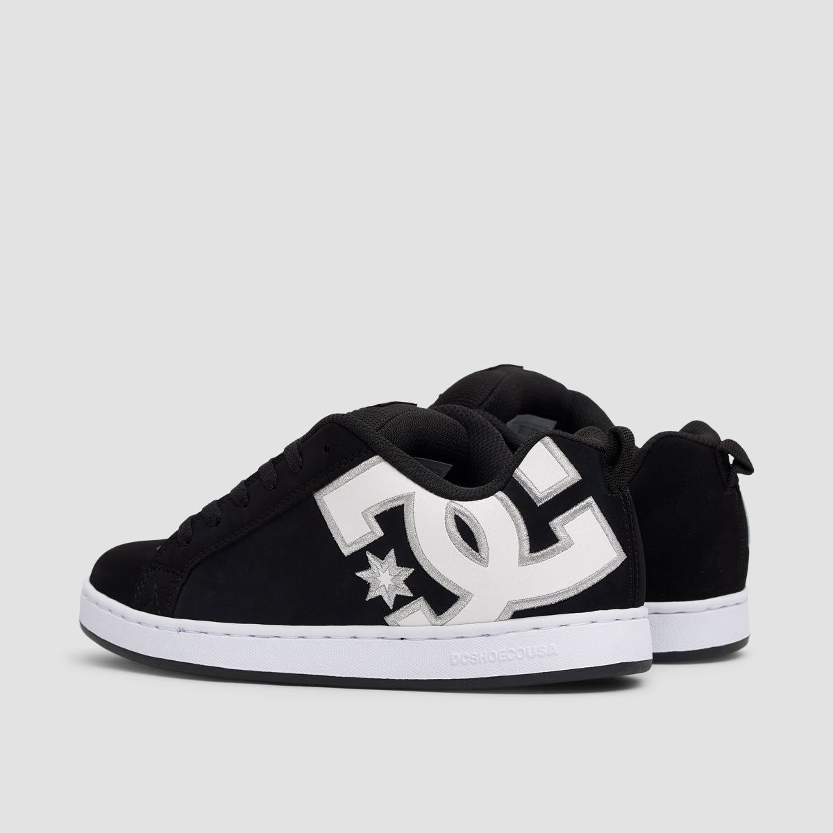 DC Court Graffik Shoes - Black/White Stencil - Womens