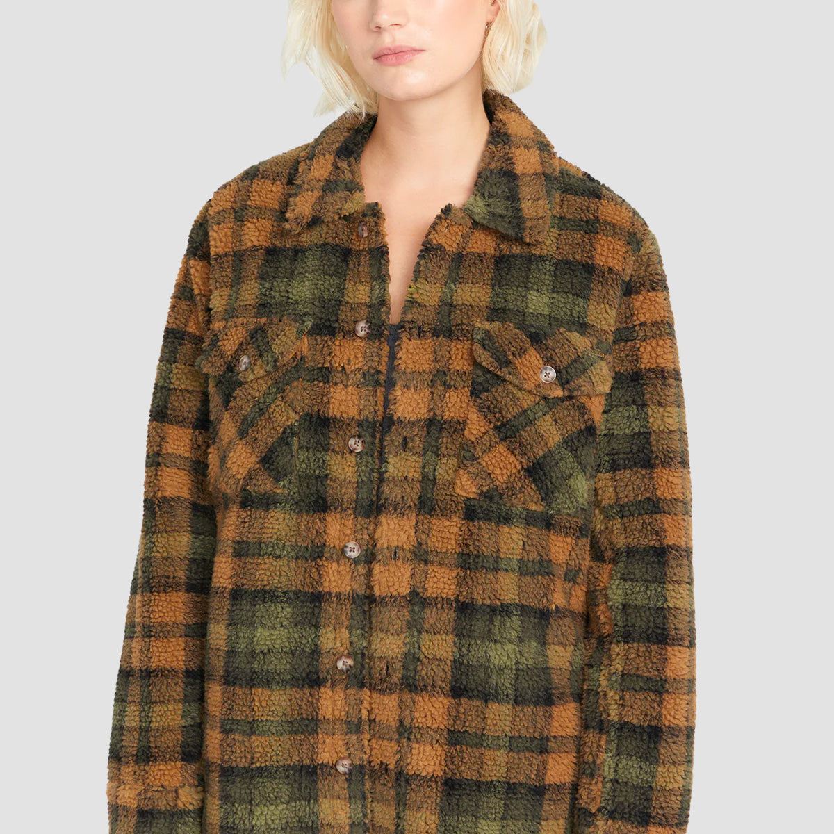 Flannel sherpa jacket clearance women's