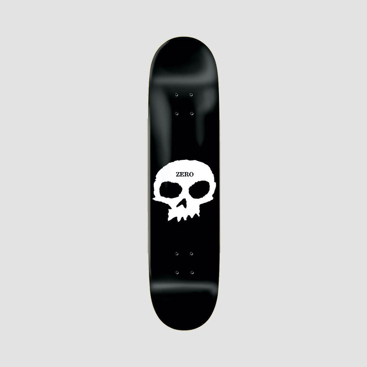 Zero Single Skull Skateboard Deck Black/White - 8.375"