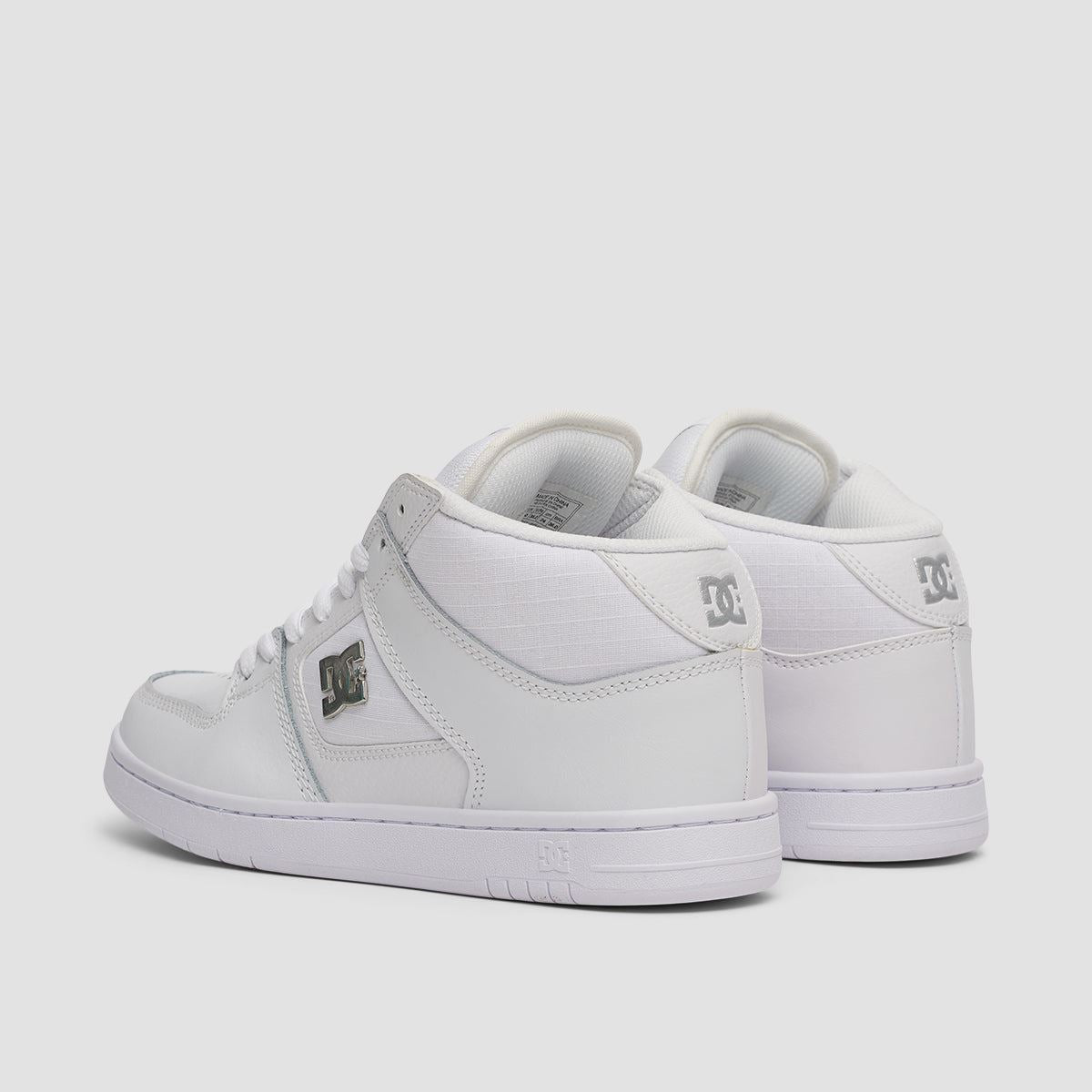 DC Manteca 4 Mid Shoes - White/Silver - Womens