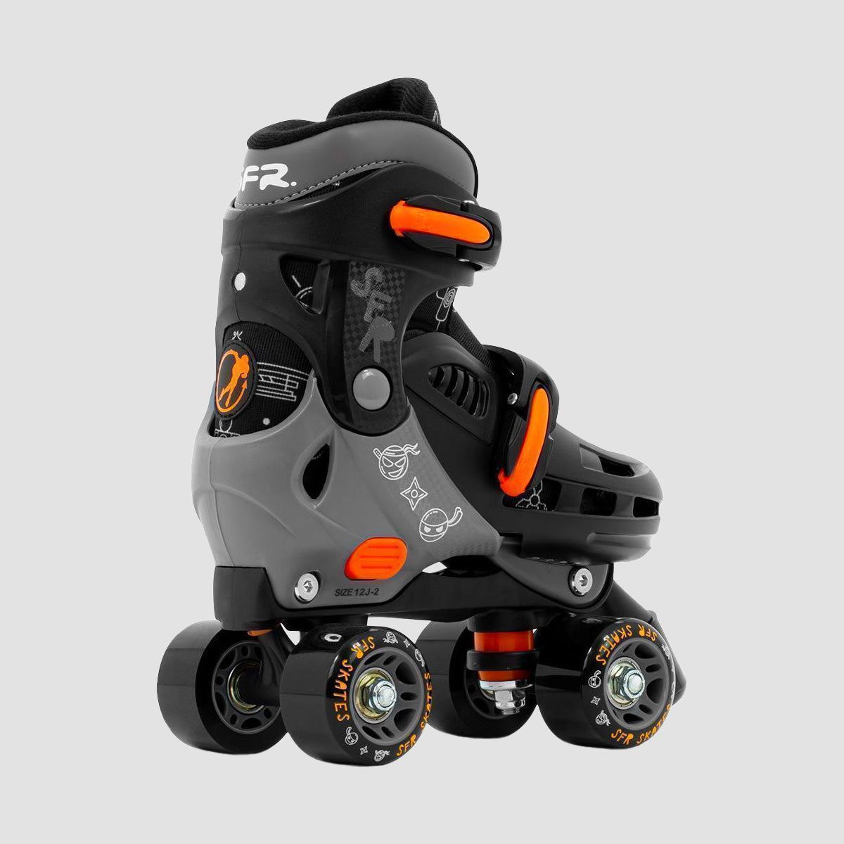 SFR Storm V Adjustable Quad Skates Ninja - Kids