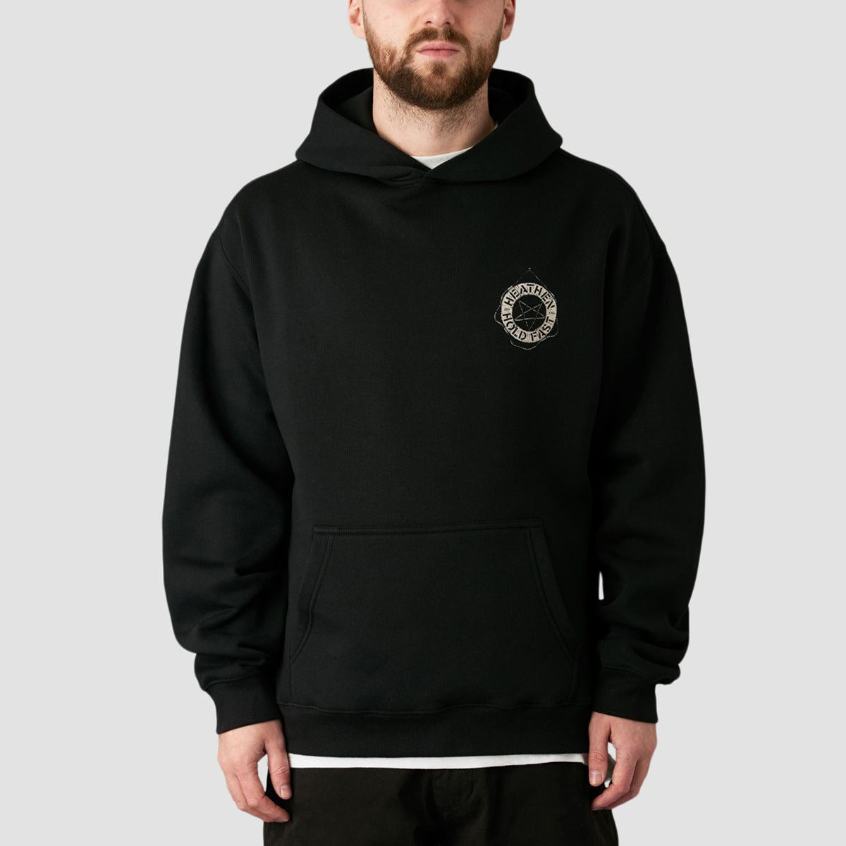 Heathen Stormy Seas Relaxed Fit Pullover Hoodie Black