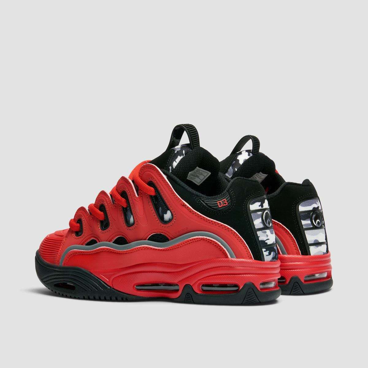 Osiris D3 2001 Shoes - Red/Black/Grey