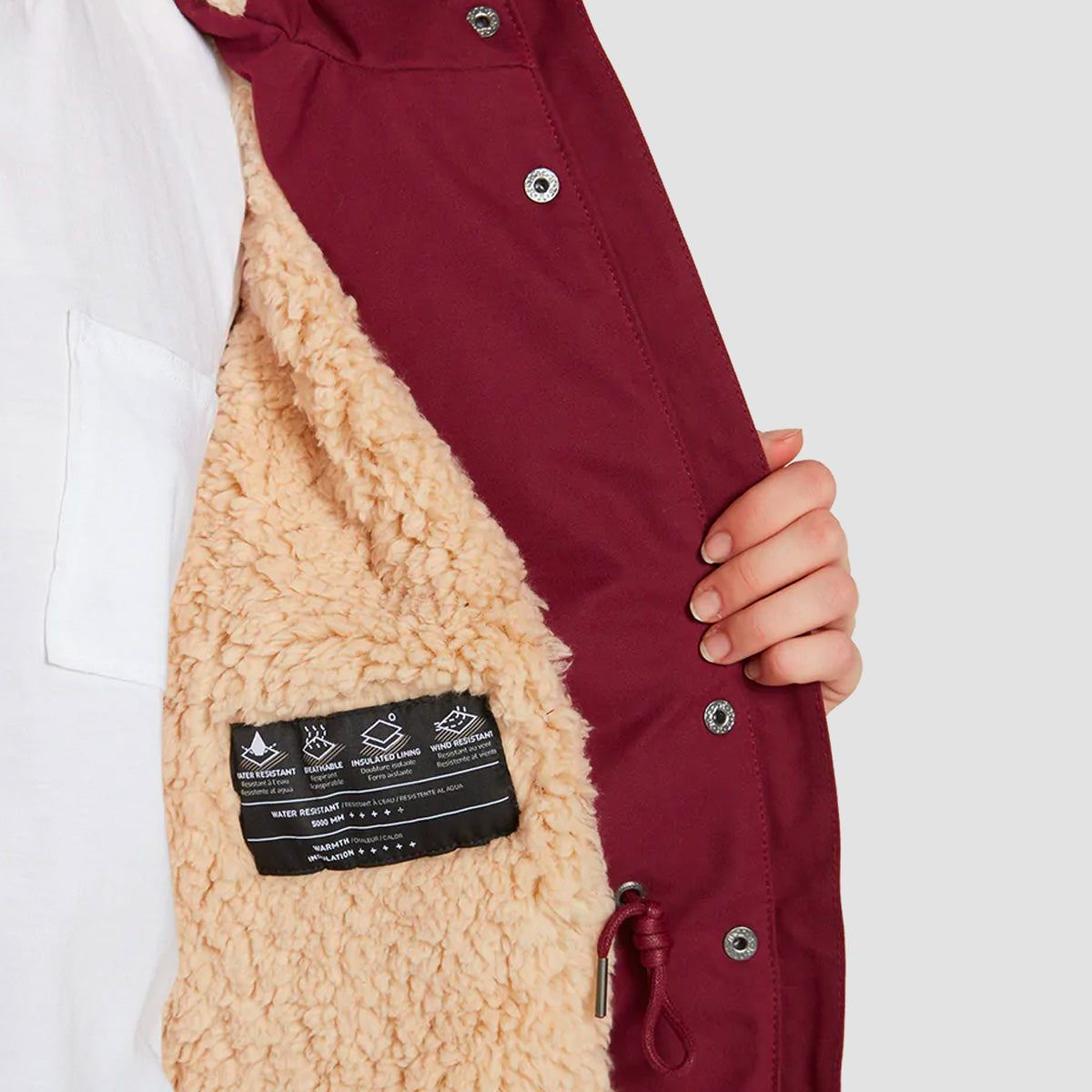 Burgundy parka outlet jacket womens