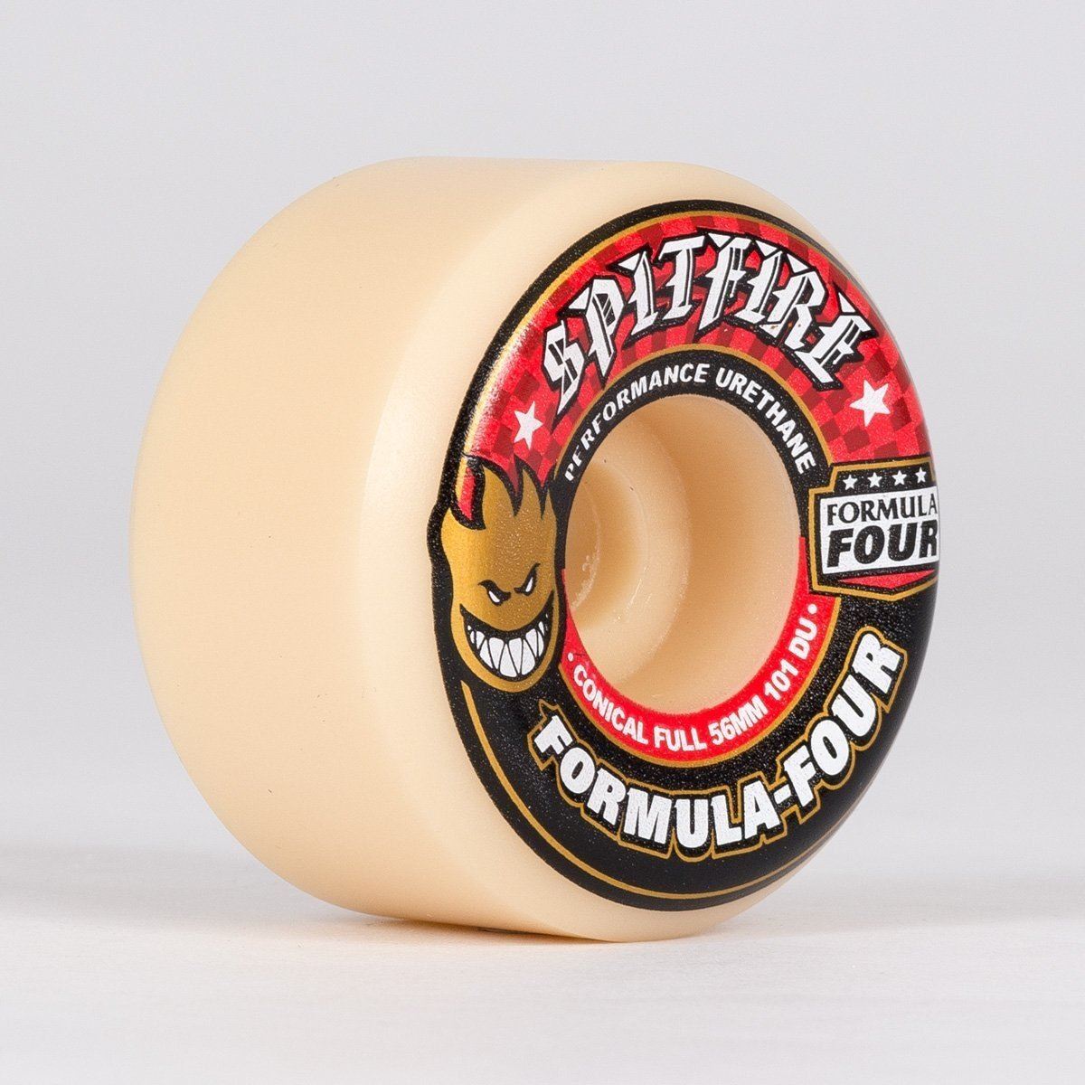 Spitfire Formula Four Conical Full 101DU Skateboard Wheels Natural/Red 56mm