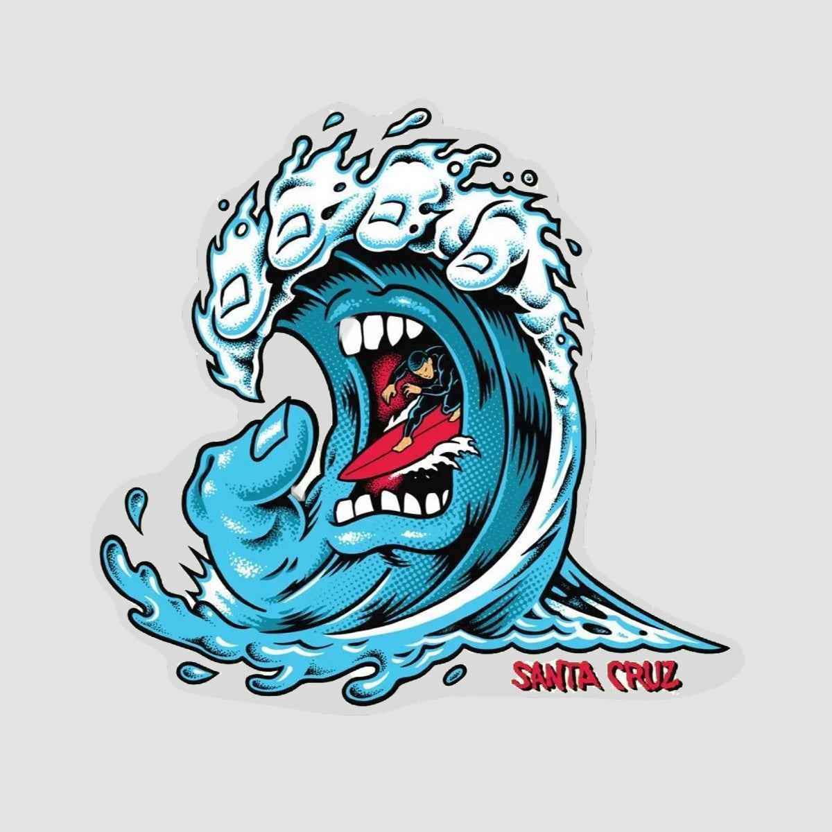 Santa Cruz Screaming Wave Sticker Multi 110x100mm