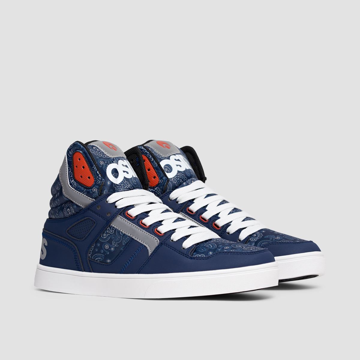 Osiris Clone Shoes - Navy/Red/Paisley