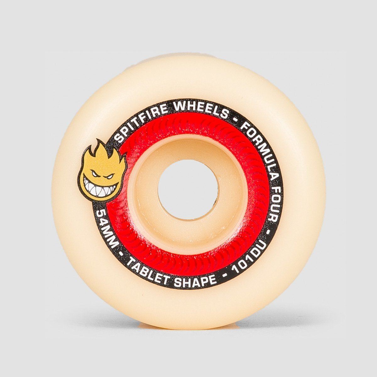 Spitfire Formula Four Tablets 101DU Skateboard Wheels Natural/Red 54mm