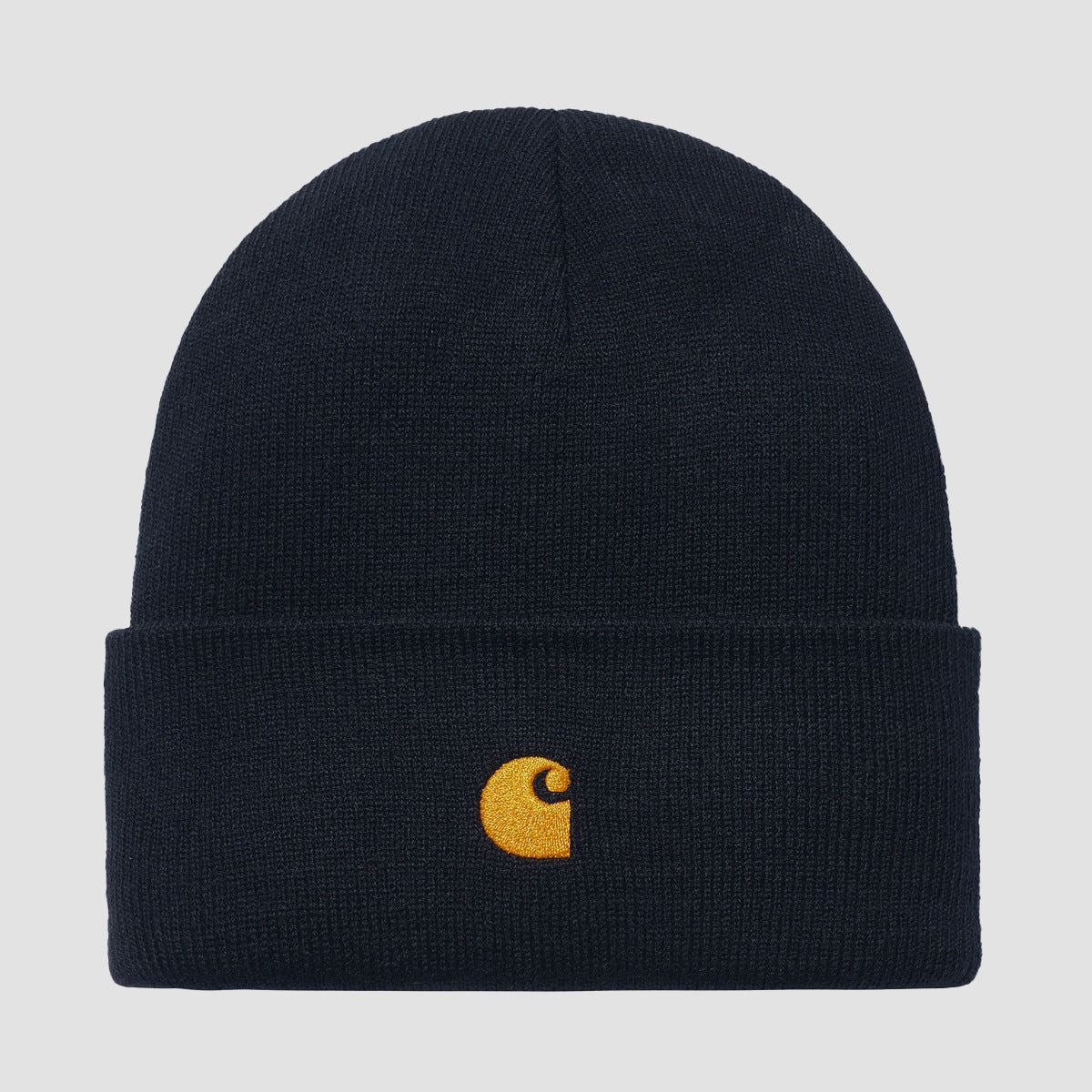 Carhartt WIP Chase Beanie Dark Navy/Gold