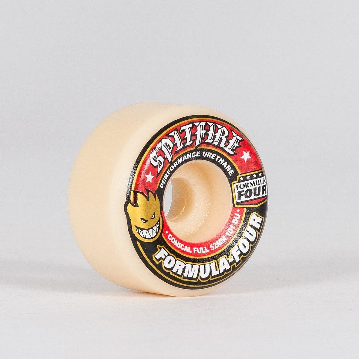 Spitfire Formula Four Conical 101a Skateboard Wheels White/Red 52mm