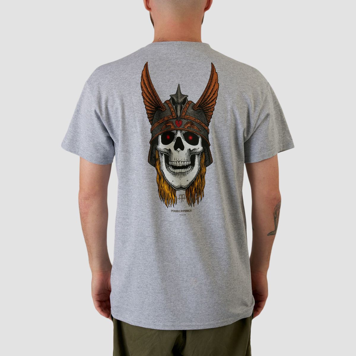 Powell Peralta Andy Anderson Skull T-Shirt Sport Grey