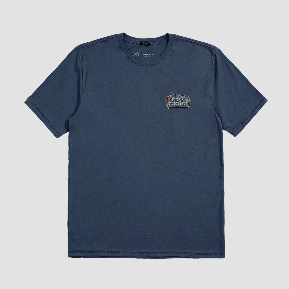 Brixton Bass Brains Boat T-Shirt Washed Navy