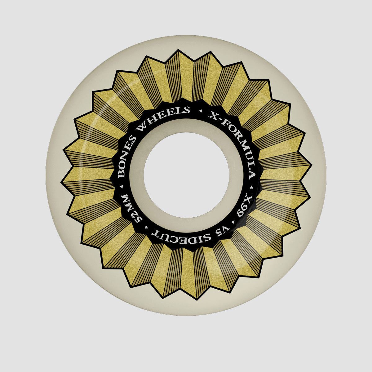 Bones X-Formula XF Sidecut V5 99A Skateboard Wheels White 52mm