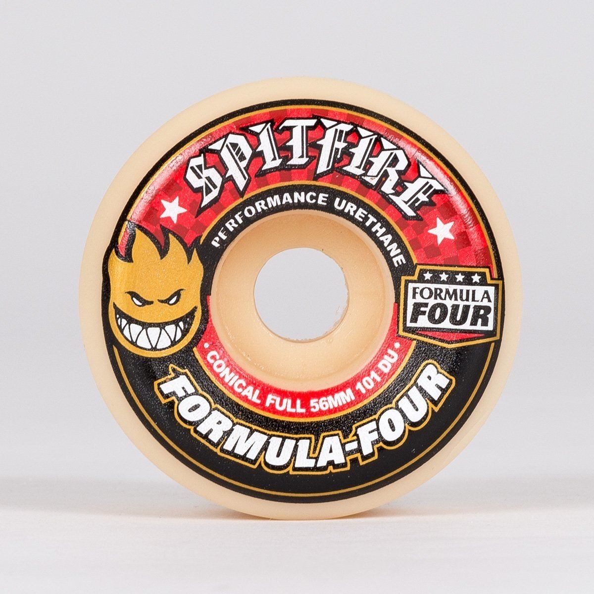 Spitfire Formula Four Conical 101a Skateboard Wheels White/Red 56mm