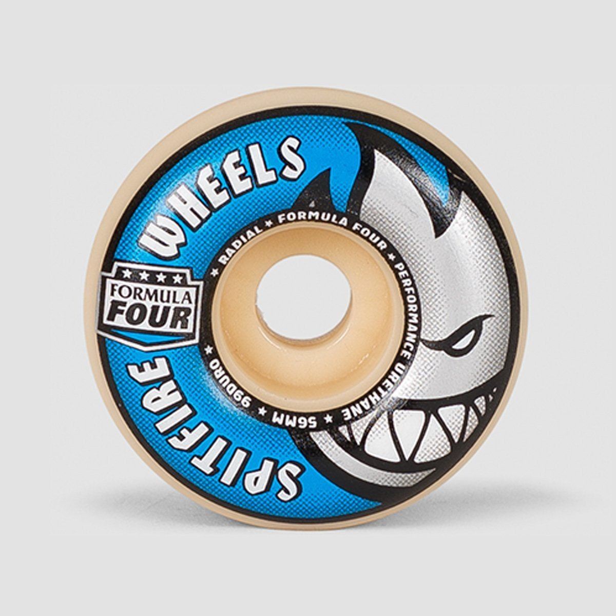 Spitfire Formula Four Radial 99DU Skateboard Wheels Natural/Blue 56mm
