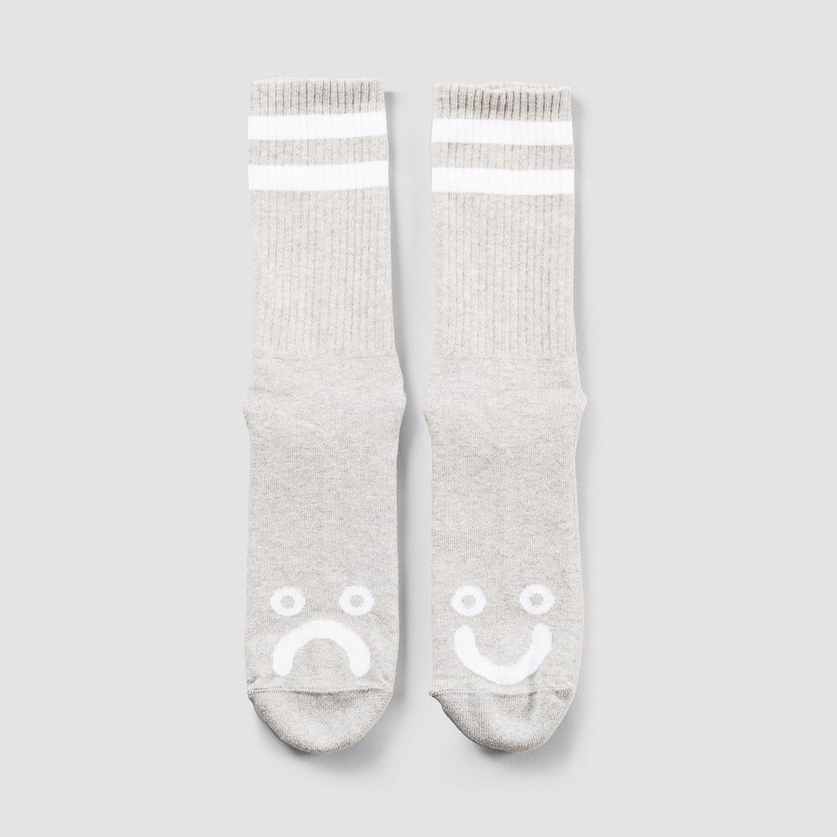 Polar Happy Sad Socks Heather Grey - Unisex