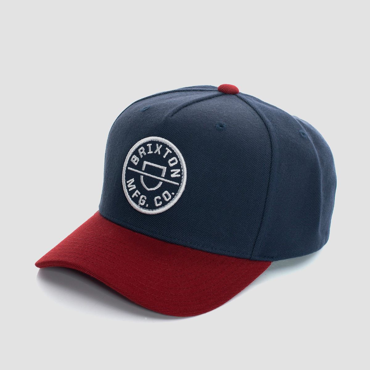 Brixton Crest C MP Snapback Cap Washed Navy/Island Berry