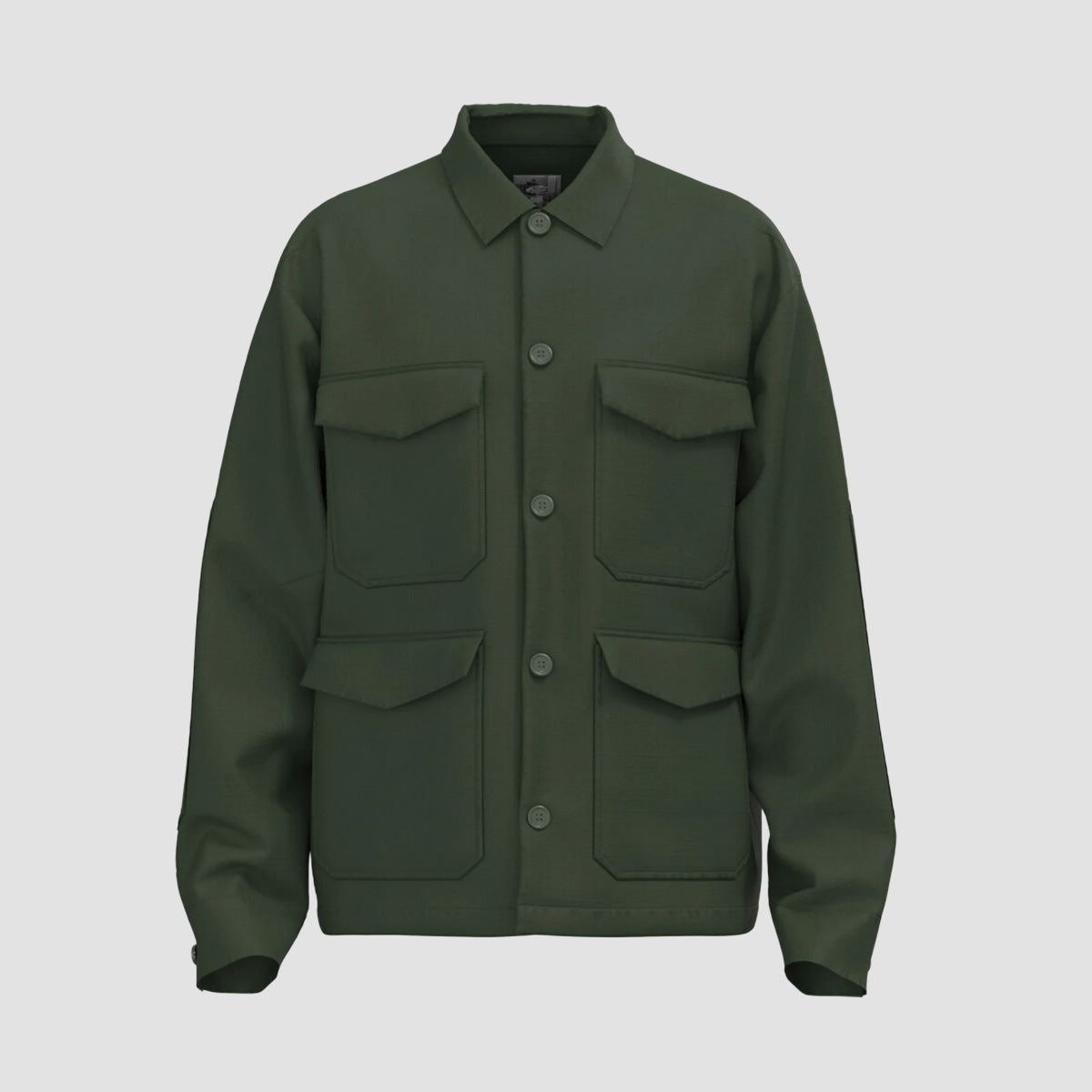 Vans Skate Atiba Haze Military Overshirt Jacket Pine Forest