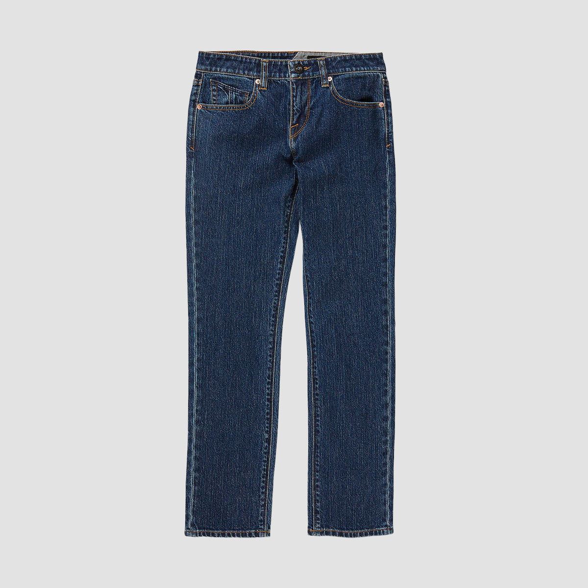Volcom Vorta Slim Fit Jeans Indigo Ridge Wash - Kids