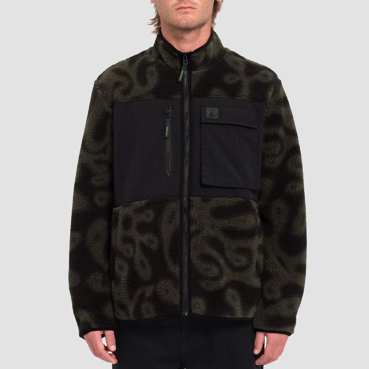 Volcom FA Zephyr Storm Stone Zip Fleece Prt-Print