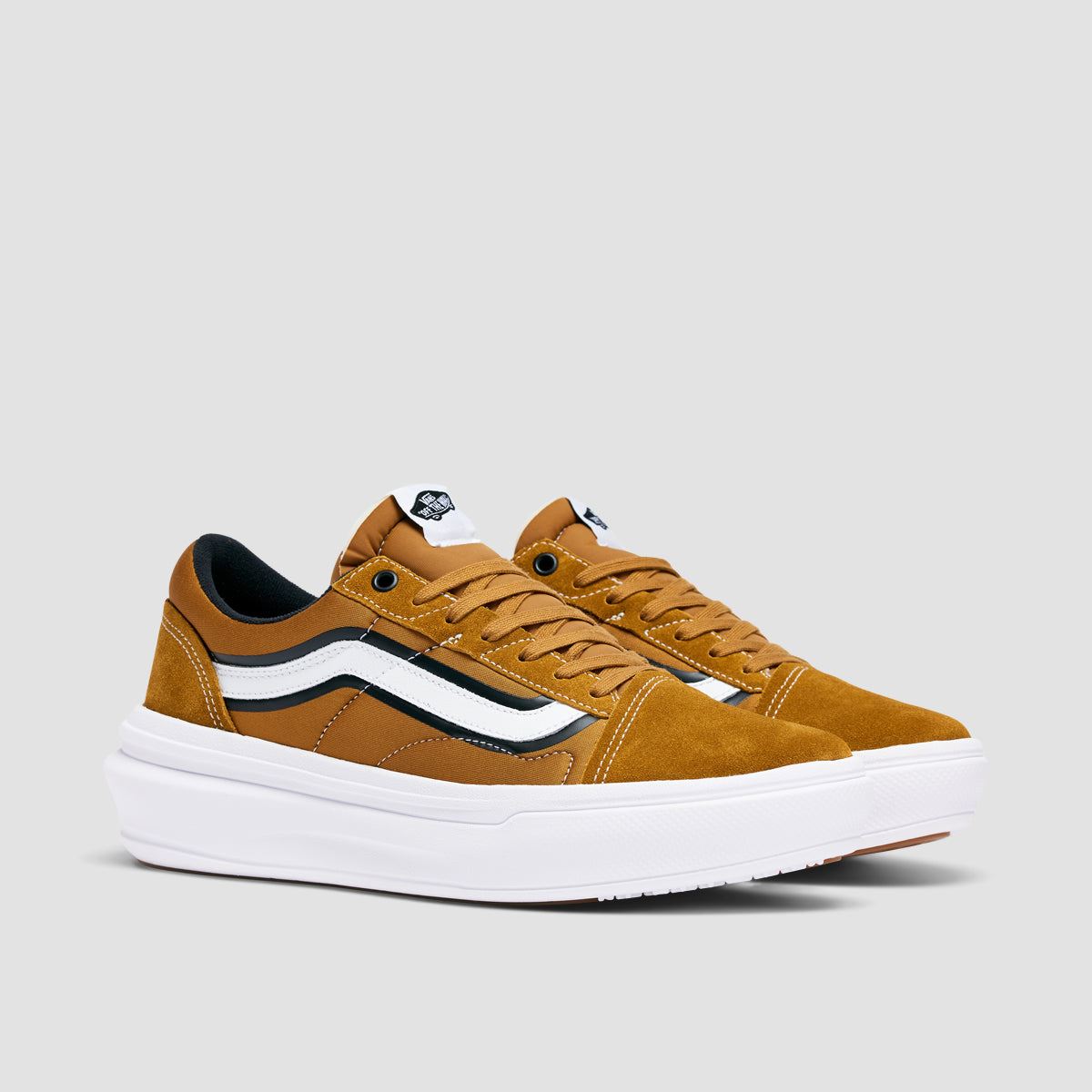 Vans Old Skool Overt CC Shoes - Pop Color Golden Brown/White