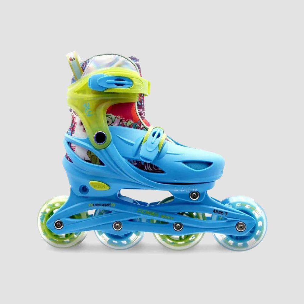 Roces Ply Flash Boy Inline Skates Sky Blue/Lime - Kids