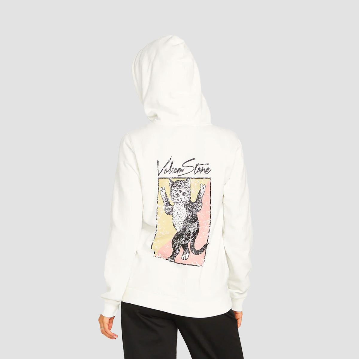 Volcom ENT Truly Deal Pullover Hoodie Star White - Womens