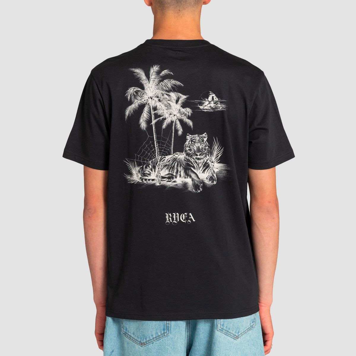 RVCA Benjamin Jean Jean Tiger Beach T-Shirt Black