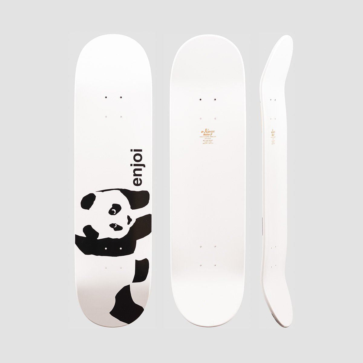 Enjoi Whitey Panda Logo Wide R7 Skateboard Deck White - 8.25"