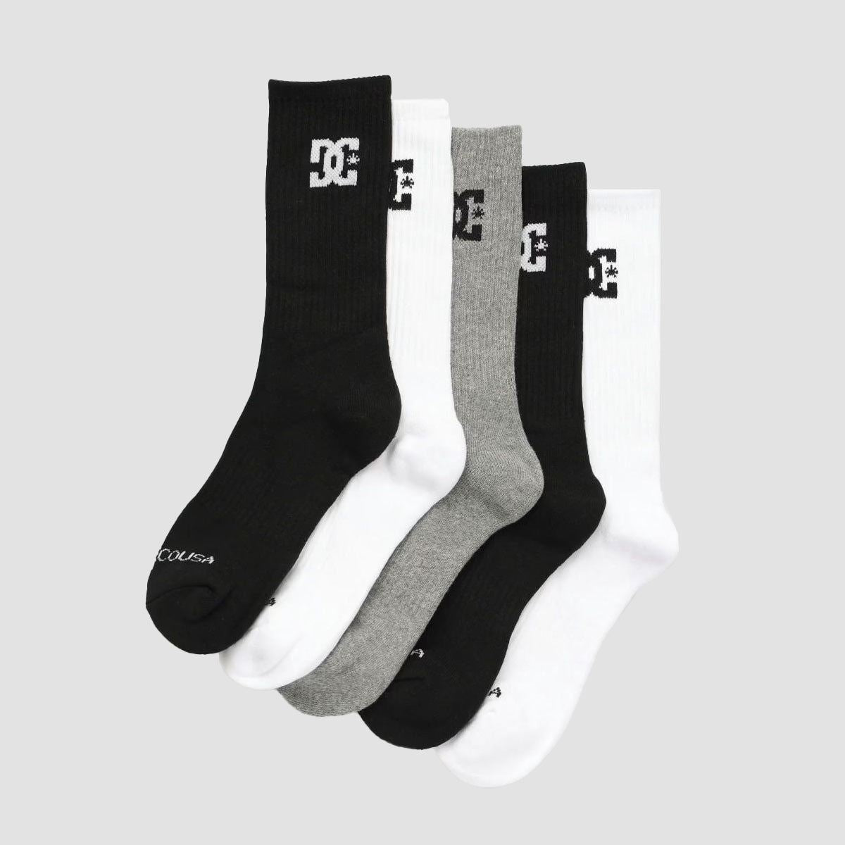 DC Crew Socks 5 Pack Assorted