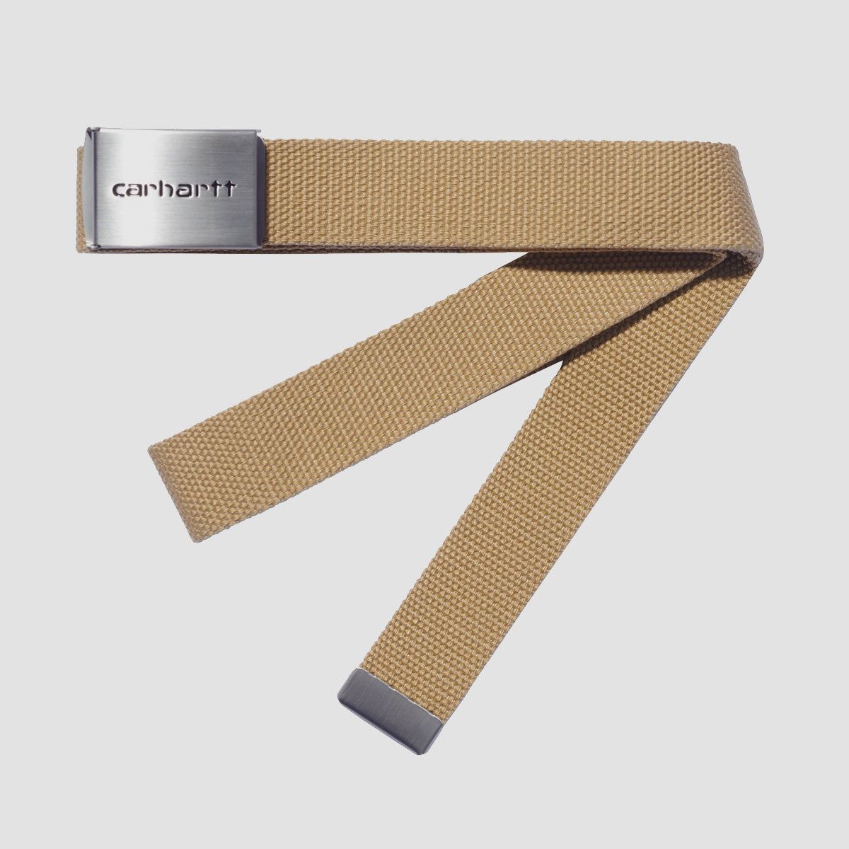 Carhartt WIP Clip Belt Chrome Dusty H Brown