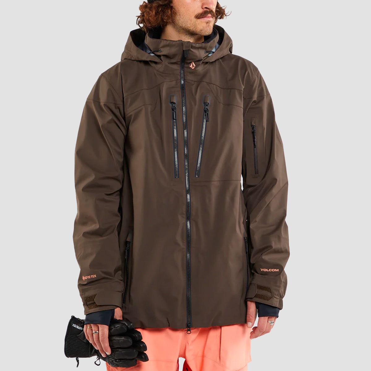 Volcom Guch Stretch Gore Snow Jacket Brown