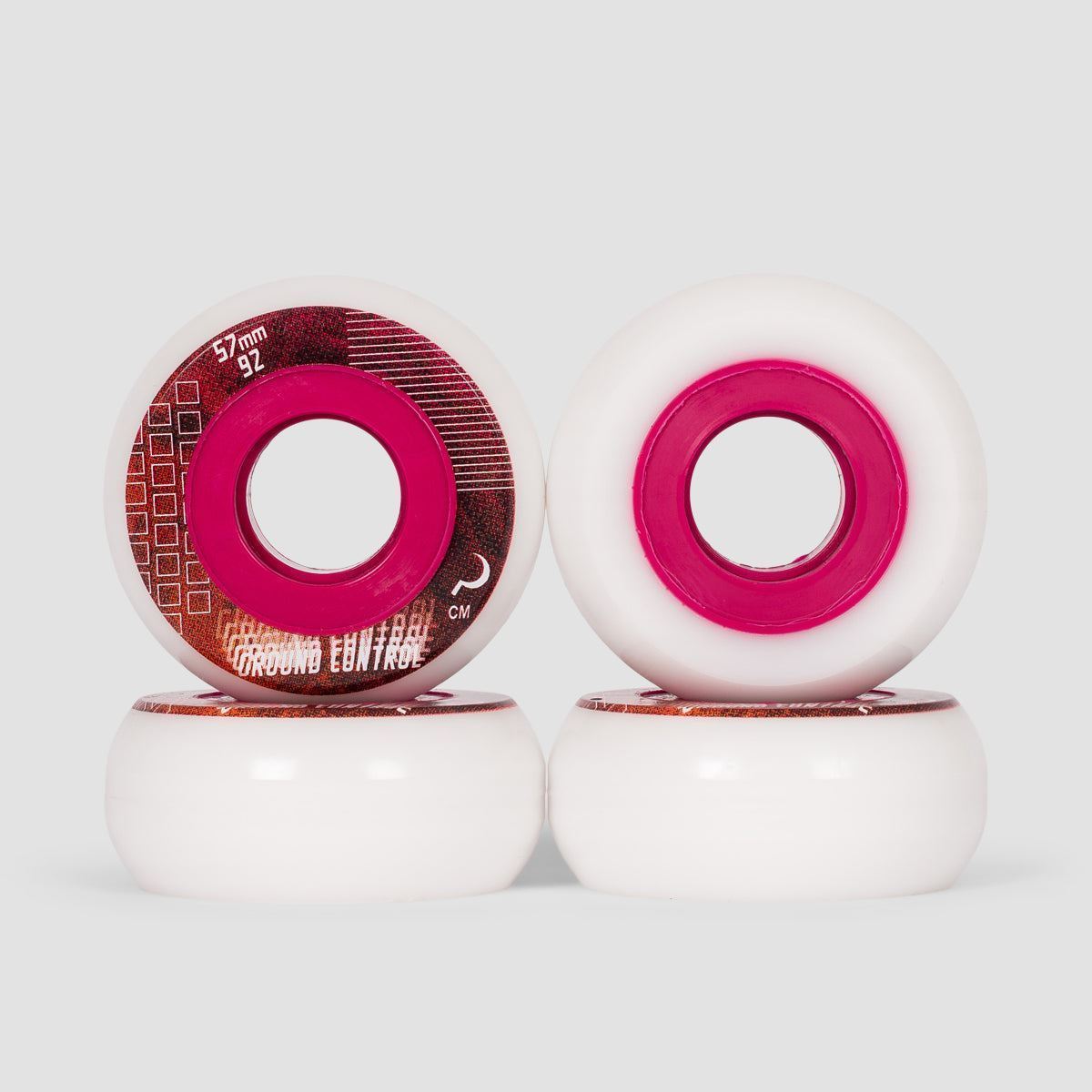 Ground Control 92A Wheels x4 White/Purple 57mm