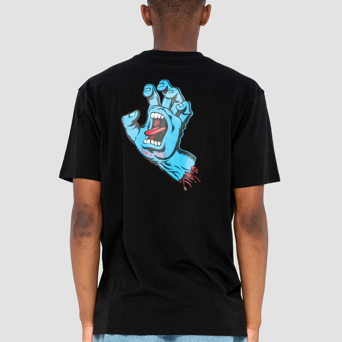 Santa Cruz Screaming Hand Chest T-Shirt Black