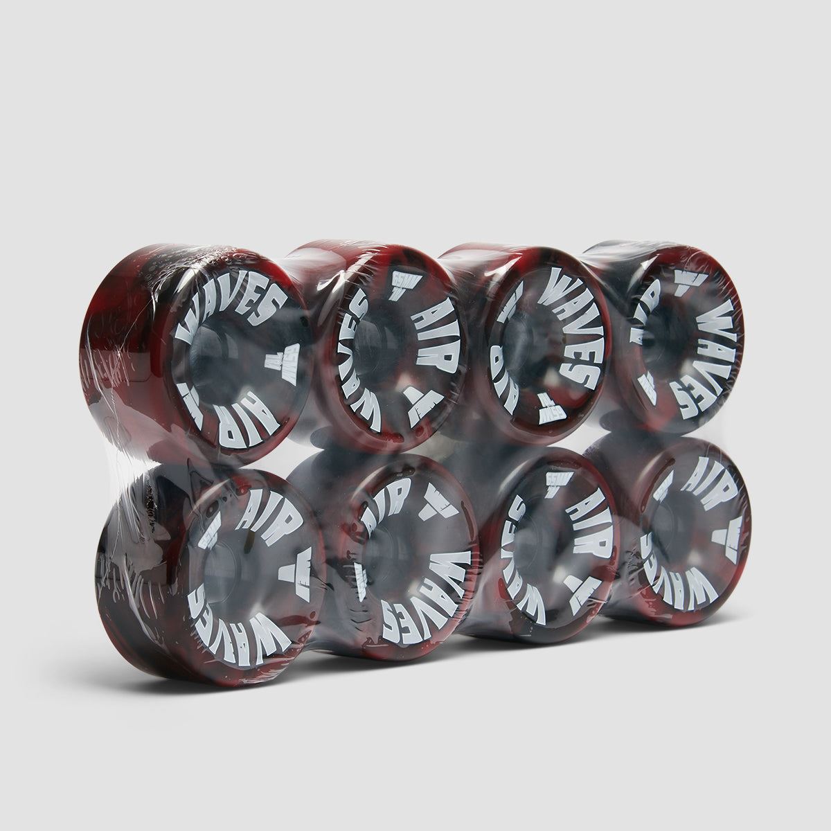 Air Waves USA 78a Quad Wheels x8 Red/Black Swirl