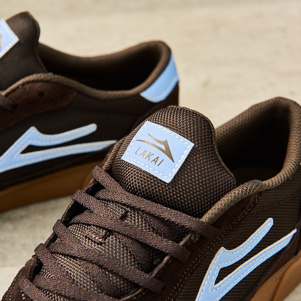 Lakai Cambridge Shoes - Chocolate/Light Blue UV Suede