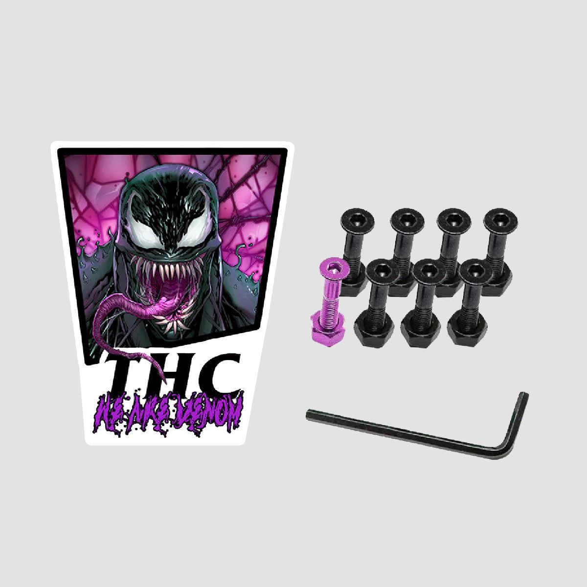 The Hardware Company THC Venom Allen Truck Bolts Black/Purple 1"