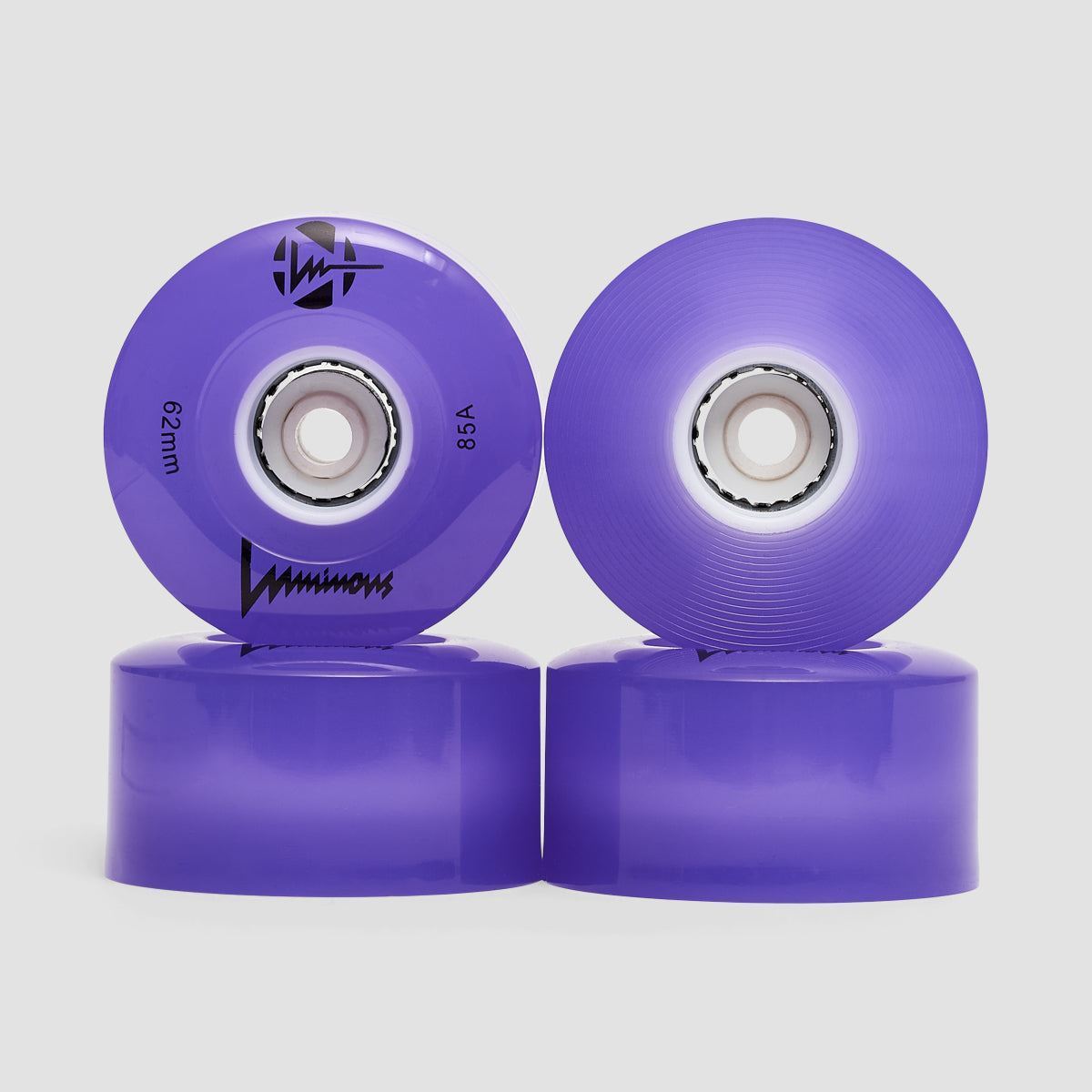 Luminous LED Quad 85a Wheels x4 Purple 62mm