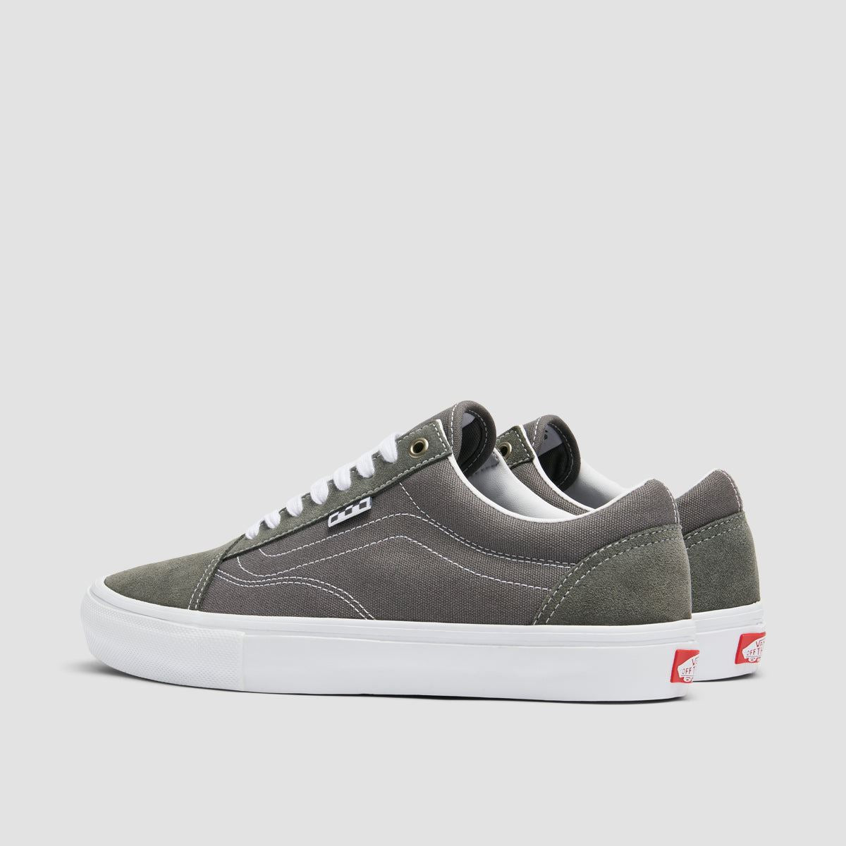 Vans Skate Old Skool Shoes - Pewter/True White