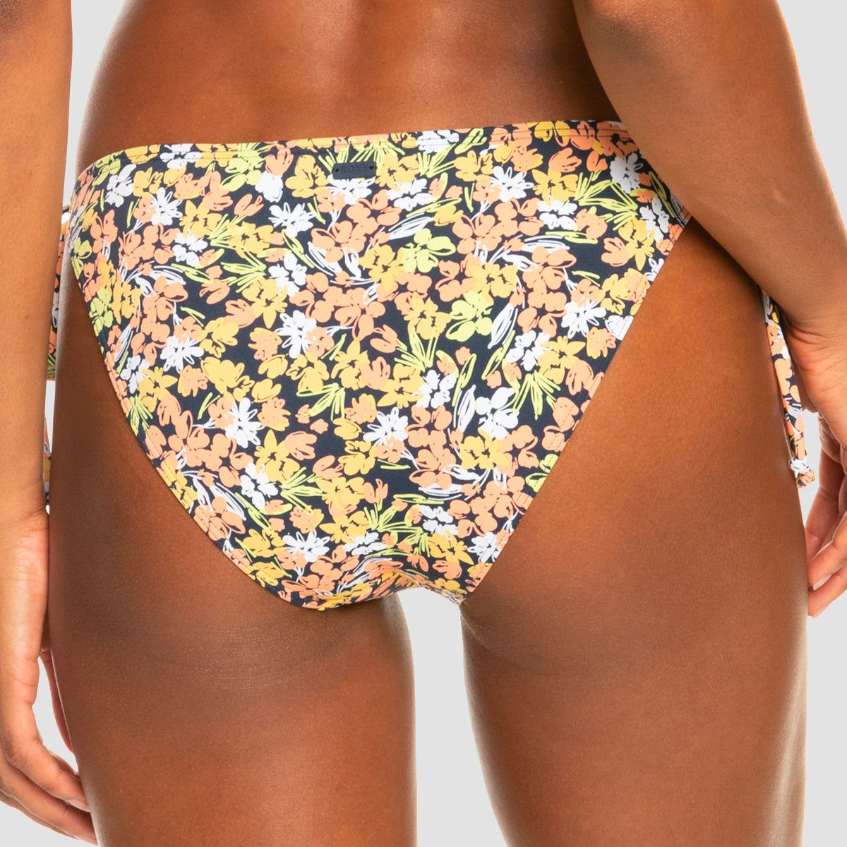 Roxy Beach Classics Tie-Side Bikini Bottoms Mood Indigo Ditsy Love - Womens
