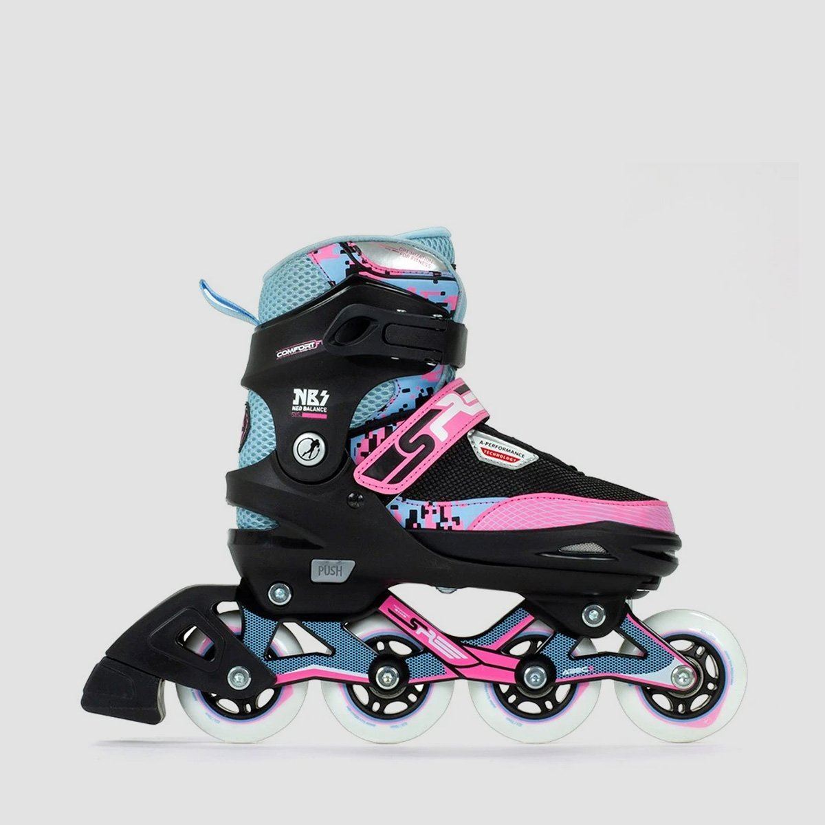 SFR Pixel Adjustable Inline Skates Blue/Pink - Kids