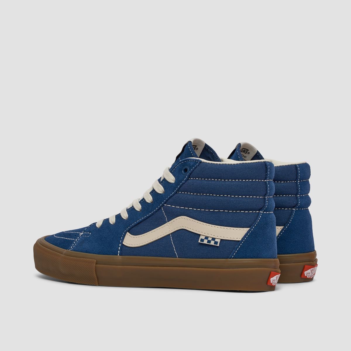 Vans Skate SK8-Hi Shoes - Suede Gum Dark Denim