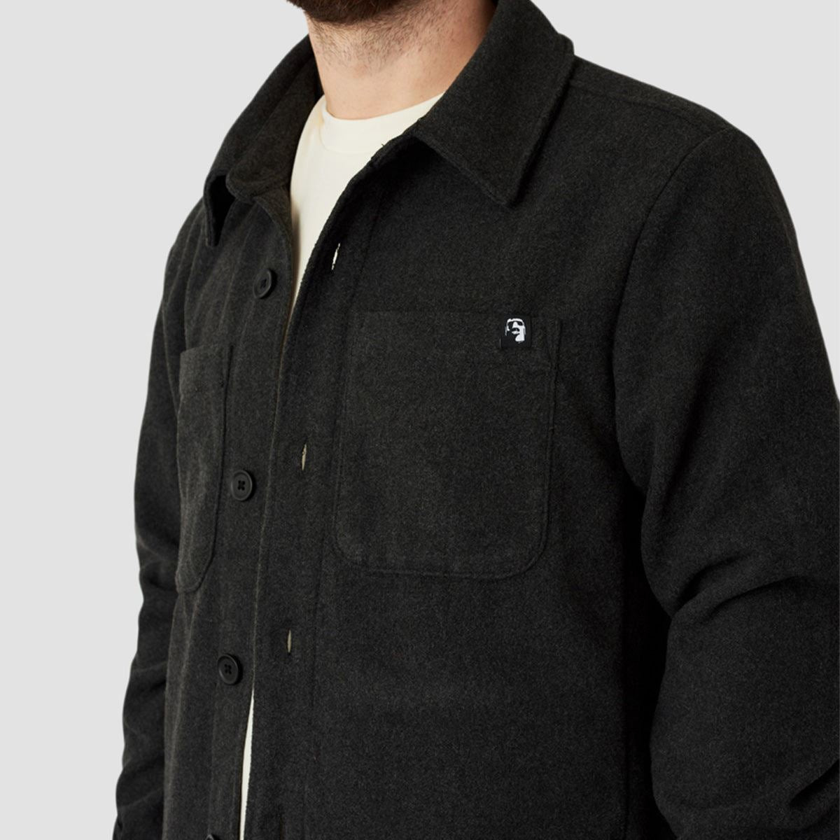 Heathen Sonacy Shirt Jacket Dark Sky Grey